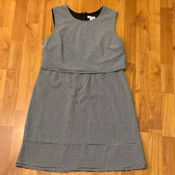 Xhilaration Black and White Striped Midi Dress - Picture 1 of 3